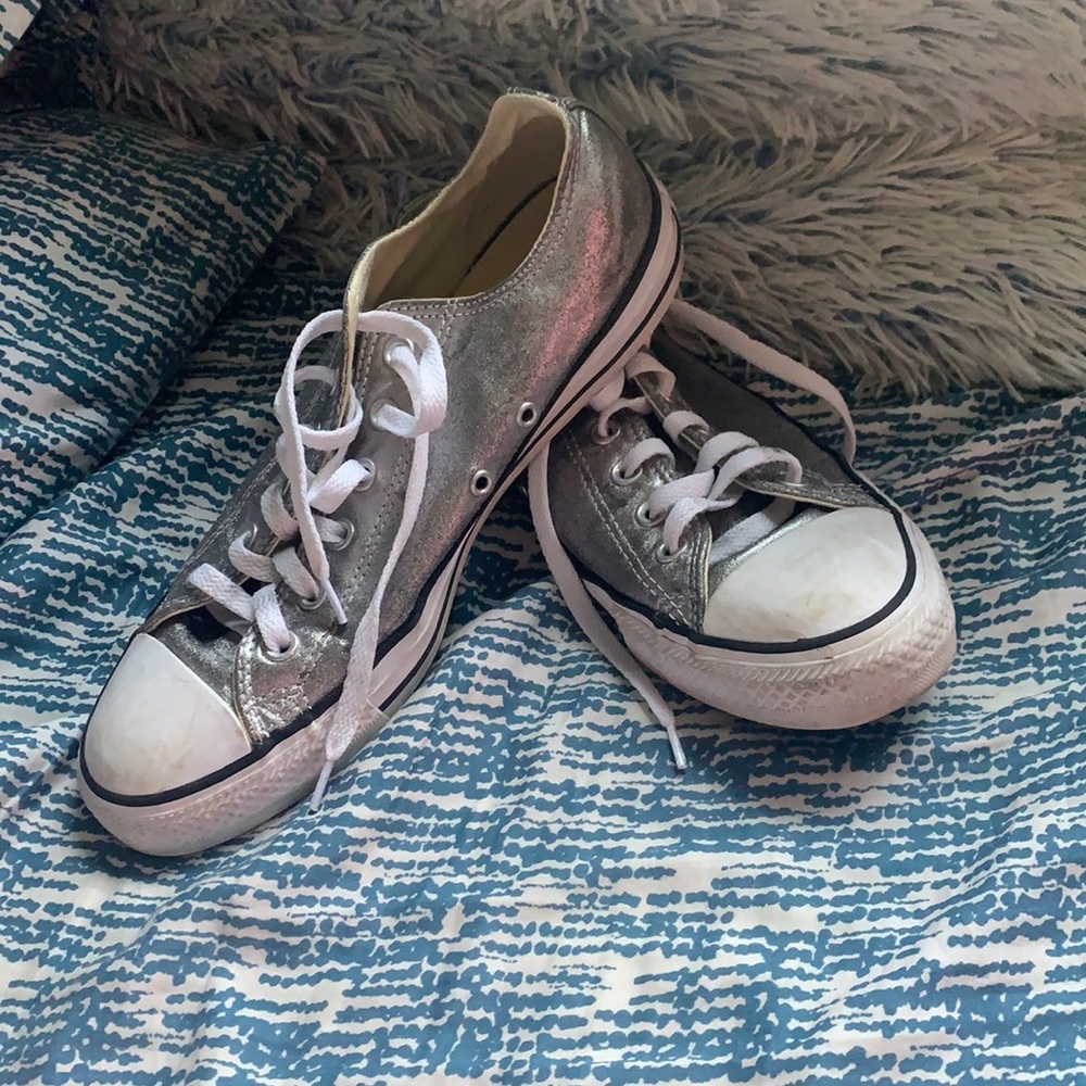 Women's Metallic converse size 10